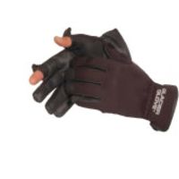 Glacier Glove Windproof Fleece 1/2 Finger w/Poly Palm gla002smblk