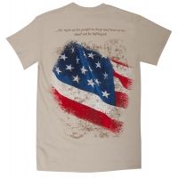 Glock AA49004 2nd Amendment T-ShirtTan Cotton/Polyester Short Sleeve