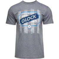 Glock AP96210 Blue Line Tee Gray Ringspun Cotton/Polyester Short Sleeve 3XL