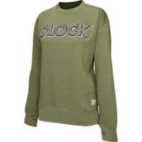 Glock AP96261 Crewneck Raglan Fleece Olive Cotton/Polyester Long Sleeve Medium - Women's