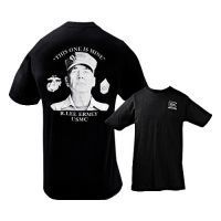 Glock Short Sleeve T-Shirt Ermey Gunny Black Cotton GA10066