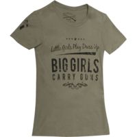 Glock Od Green Short Sleeve T Shirt Big Girl W/guns Med - Men's