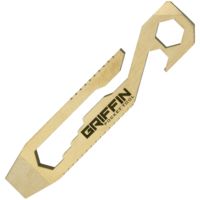 Griffin Pocket Tool GPT Pocket Tool Brass Fixed Blade Knife