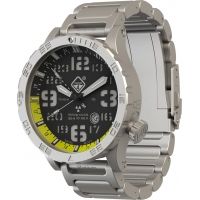 Hazard 4 HeavyWaterDiver BlackTie B Ti Bracelet Yellow GMT