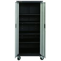 Homak 2 Door Tall Mobile Cabinet w/ 4 Shelves