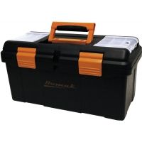 Homak 20in Plastic Toolbox w/ Tray &amp; Dividers