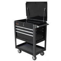 Homak 35in Pro Series 4 Drawer Service Cart - Black
