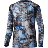 HUK Performance Fishing Mossy Oak Pursuit Fracture L/S Shirt - Kids