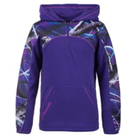 Huntworth 2-Tone Fleece 1/4 Zip Pullover Hoodie - Girl's