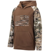 Huntworth Lifestyle Performance Fleece Horizontal Camo Flag Hoodie - Youth