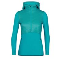 Icebreaker Descender Hybrid Long Sleeve Half Zip Hood - Womens
