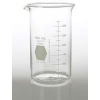Kimble/Kontes KIMAX Brand Berzelius Beakers, Tall Form, Graduated, Borosilicate Glass 14030 400 With Pouring Spout, Pack of 6