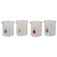 Kimble/Kontes KIMAX Color-Coded Griffin Beakers, Double Scale, Borosilicate Glass, Kimble Chase 14000B 100 Bright Blue Graduations
