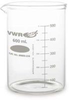 Kimble/Kontes Heavy-Duty Low-Form Beakers with Double-Capacity Scale, Borosilicate Glass VW14005 600, Pack of 6