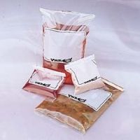 Labplas Sterile Sample Bags EFL-1012-VW1 Flat Wire Bags With Safety Tabs, Plain, Case of 1000
