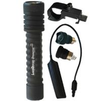 Steiner Laser Devices LED / Incandescent OV 2 Flashlight w/ pocket clip, lanyard, push button tailcap, remote cable tailcap, pressure pad switch and mount