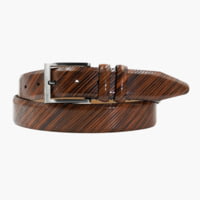 Lejon The Beveled Edge Leather Belt - Men's