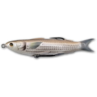 Live Target Mullet Hollow Body Topwater Lure, 6/0 SW Hooks, Floating