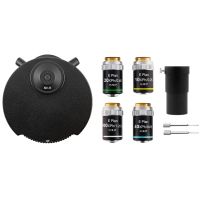 LW Scientific Innovation Microscope Infinity Turret Phase 10x, 20x, 40x, 100x, Brightfield, Darkfield Kit