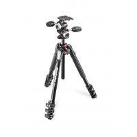 Manfrotto X-PRO 190 Aluminum 4 Section Tripod w/ 3-Way Head Kit