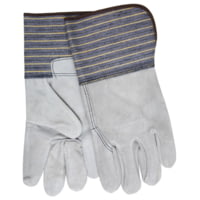 MCR Safety A Shoulder Leather Split Leather Palm Work Gloves, Full Leather Back, 4.5in Plasticized Gauntlet Cuff