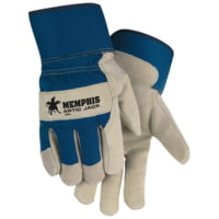 MCR Safety Artic Jack Premium Split Pigskin Insulated Leather Palm Work Gloves, Fabric Back with 2.5in Safety Cuff, Thermosock Lined
