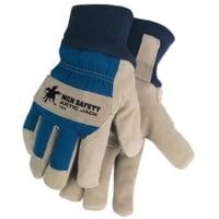 MCR Safety Artic Jack Split Pigskin Insulated Leather Palm Work Gloves, Fabric Back with Knit Wrist, Thermosock Lined