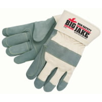 MCR Safety Big Jake Premium A+ Side Leather Palm Work Gloves w/2.75 Inch Safety Cuff &amp; Double Palm and Fingers - Men's
