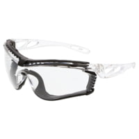 MCR Safety Checklite CL5 Series Safety Glasses, UV-AF Anti-Fog Lens, Removable Closed Cell Foam Gasket, Earplug Retaining Technology, Temples Hold Earplug Cord in Place