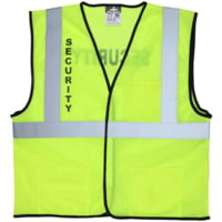 MCR Safety Luminator Series Hi Vis Reflective Lime Safety Vest w/Security Logo