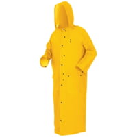 MCR Safety Classic Plus Series Waterproof Ankle Raincoat, .35mm PVC/Poly, Detachable Hood and Corduroy Collar
