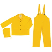 MCR Safety Classic Series 3 Piece Waterproof Rain Suit, .35mm PVC/Poly, Limited Flammability