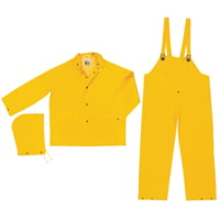 MCR Safety Classic Series 3 Piece Waterproof Rain Suit, PVC/Poly