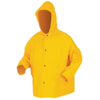 MCR Safety Classic Series Waterproof Rain Jacket, .35mm PVC/Poly, Attached Hood