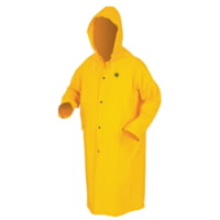 MCR Safety Classic Series Waterproof Raincoat, PVC/Poly, Detachable Hood, Limited Flammability
