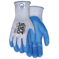 MCR Safety Cut Pro 10 Gauge Dyneema Diamond Technology/Steel Shell Cut Resistant Work Gloves, Nitrile Foam Coated Palm and Fingertips