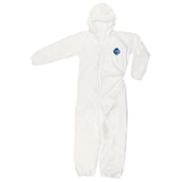 MCR Safety DuPont Tyvek Coverall with Zipper Front, Elastic Sleeves &amp; Ankles, Attached Hood