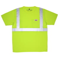 MCR Safety Hi Vis Safety Work T-Shirts, Soft Poly Jersey Knit, Short Sleeve and Tagless Design, ANSI 107 Type R Class 2
Fluorescent Lime