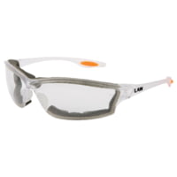 MCR Safety Law® LW3 Series Foam Lined Safety Glasses, Soft Secure TPR Nose Piece and Temple Inserts
