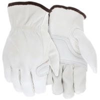 MCR Safety Leather Drivers Work Gloves, CV Grade Grain Goatskin, Foam Padded Palm with Keystone Thumb