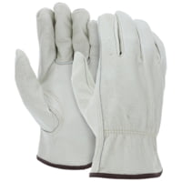 MCR Safety Leather Drivers Work Gloves, CV Grade Unlined Grain Cow Leather, Keystone Thumb