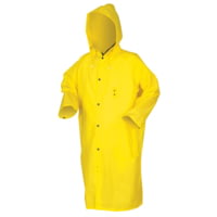MCR Safety Navigator Series Waterproof Long Raincoat, .22mm PU/Nylon, Detachable Hood