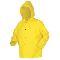 MCR Safety Navigator Series Waterproof Rain Jacket, .22mm PU/Nylon, Detachable Hood