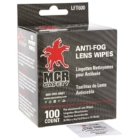 MCR Safety Pre-Moistened Anti-Fog Lens Wipes Individually Packaged Lens Cleaning Towelettes 100 Wipes Per Box 6 Boxes Per Case