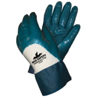 MCR Safety Predalite Nitrile Coated Work Gloves, Palm and Over the Knuckle Coating, Soft Interlock Lining, Treated with ActiFresh, PVC Safety Cuff
