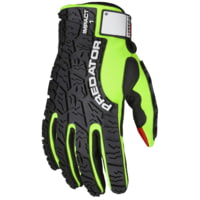 MCR Safety Predator Mechanics Work Gloves, Textured PVC Coated Synthetic Palm, Hi-Vis Spandex Back, Back of Hand Impact Protection