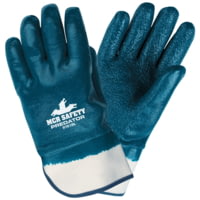 MCR Safety Predator Series Fully Rough Nitrile Coated Work Gloves, Safety Cuff and Jersey Lined, Treated with ActiFresh