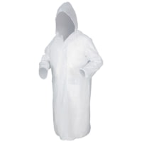 MCR Safety Squall Series 2 Piece Waterproof Clear Rain Coat, .20mm PVC, Detachable Hood