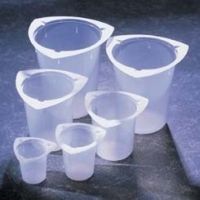 Medegen Medical Tri-Pour Graduated Disposable Beakers, Polypropylene PL5930-1K0 Caps, Case of 250