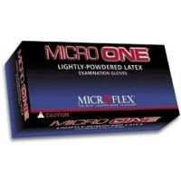Microflex Micro One Lightly-Powdered Latex Gloves, Microflex MO-150-M, Pack of 100